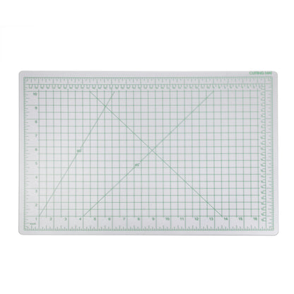 Transparent clear craft cutting mat for art, craft, or hobby tasks.