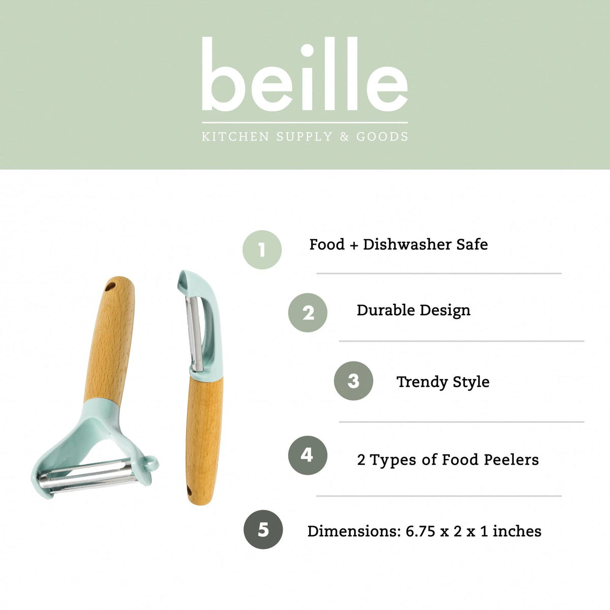 Beille Kitchen Gadgets Cooking Baking Supplies Meal Prep Tool Set Pastel