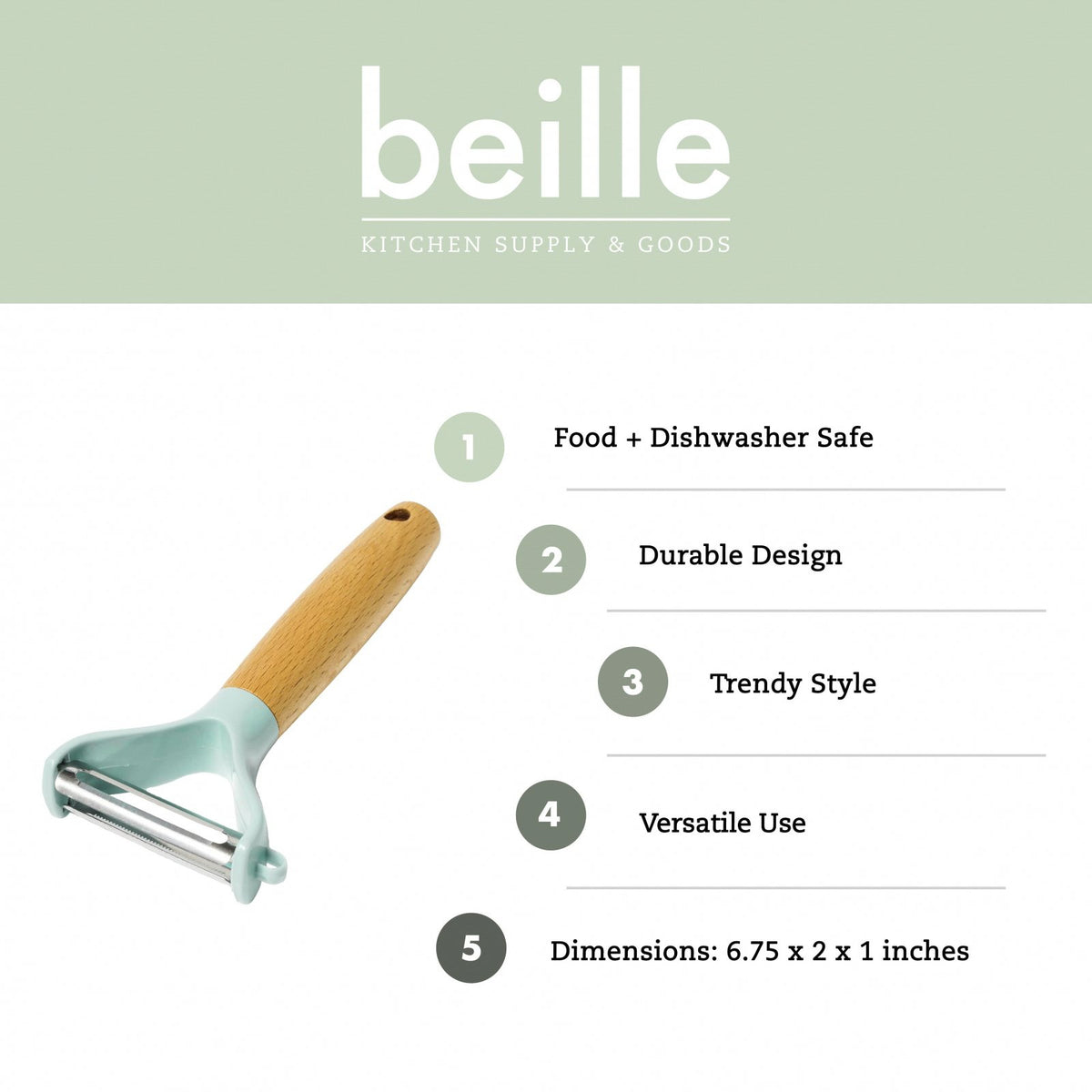 Beille Kitchen Gadgets Cooking Baking Supplies Meal Prep Tool Set Pastel