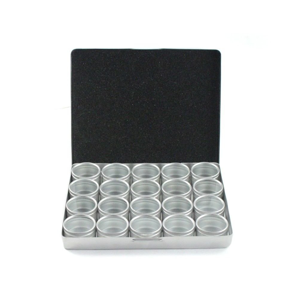ToolTreaux Aluminum Jar Storage Tin Case, 1/2 Oz Container and Display Set, view 4