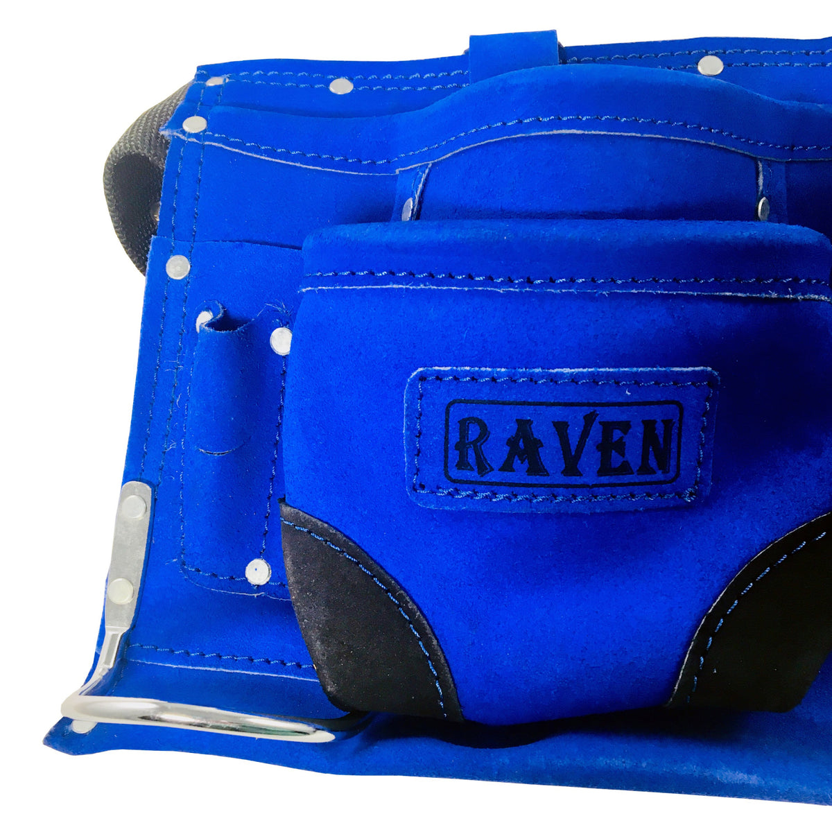 ToolTreaux 9 Pocket Leather Tool Belt Large Hammer Drill Tool Pouch, view 8