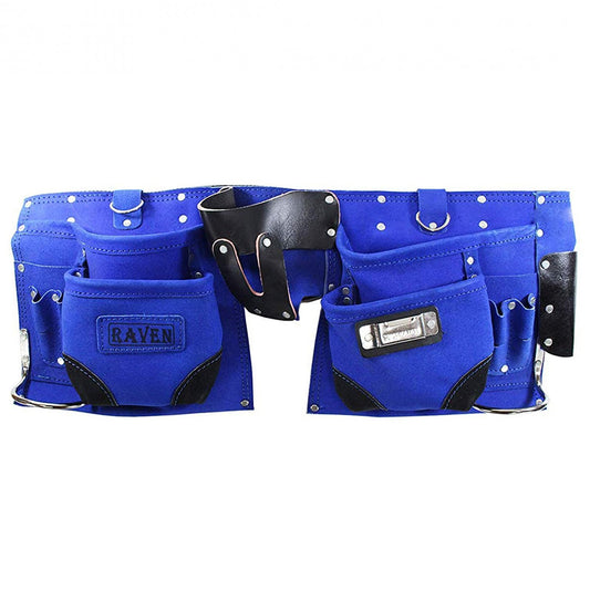 ToolTreaux 9 Pocket Leather Tool Belt Large Hammer Drill Tool Pouch, view 2