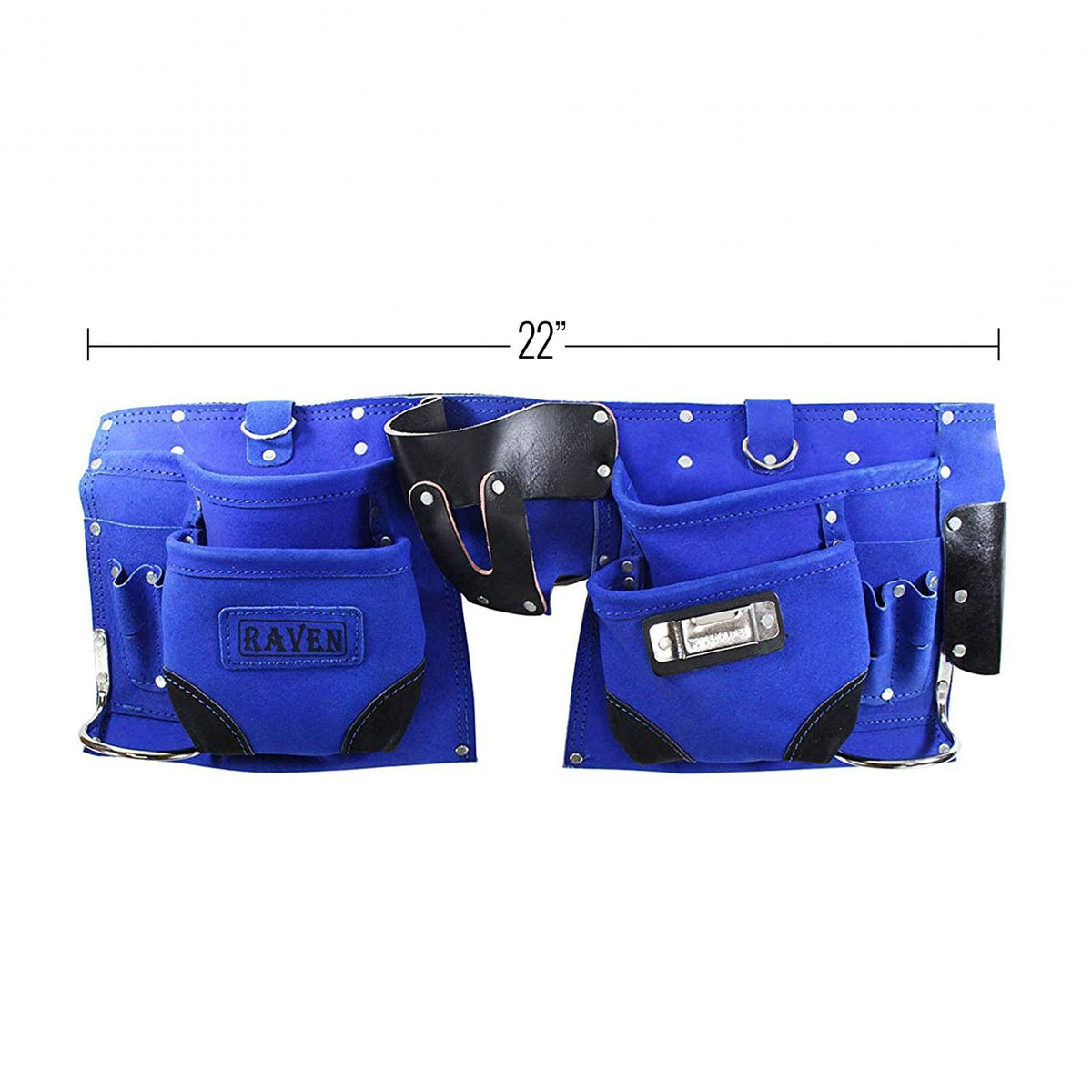 ToolTreaux 9 Pocket Leather Tool Belt Large Hammer Drill Tool Pouch, view 5