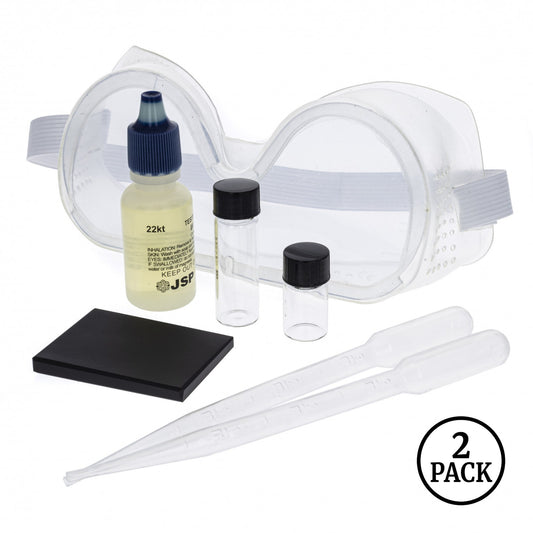22k gold testing kit, two packs of seven pieces each.