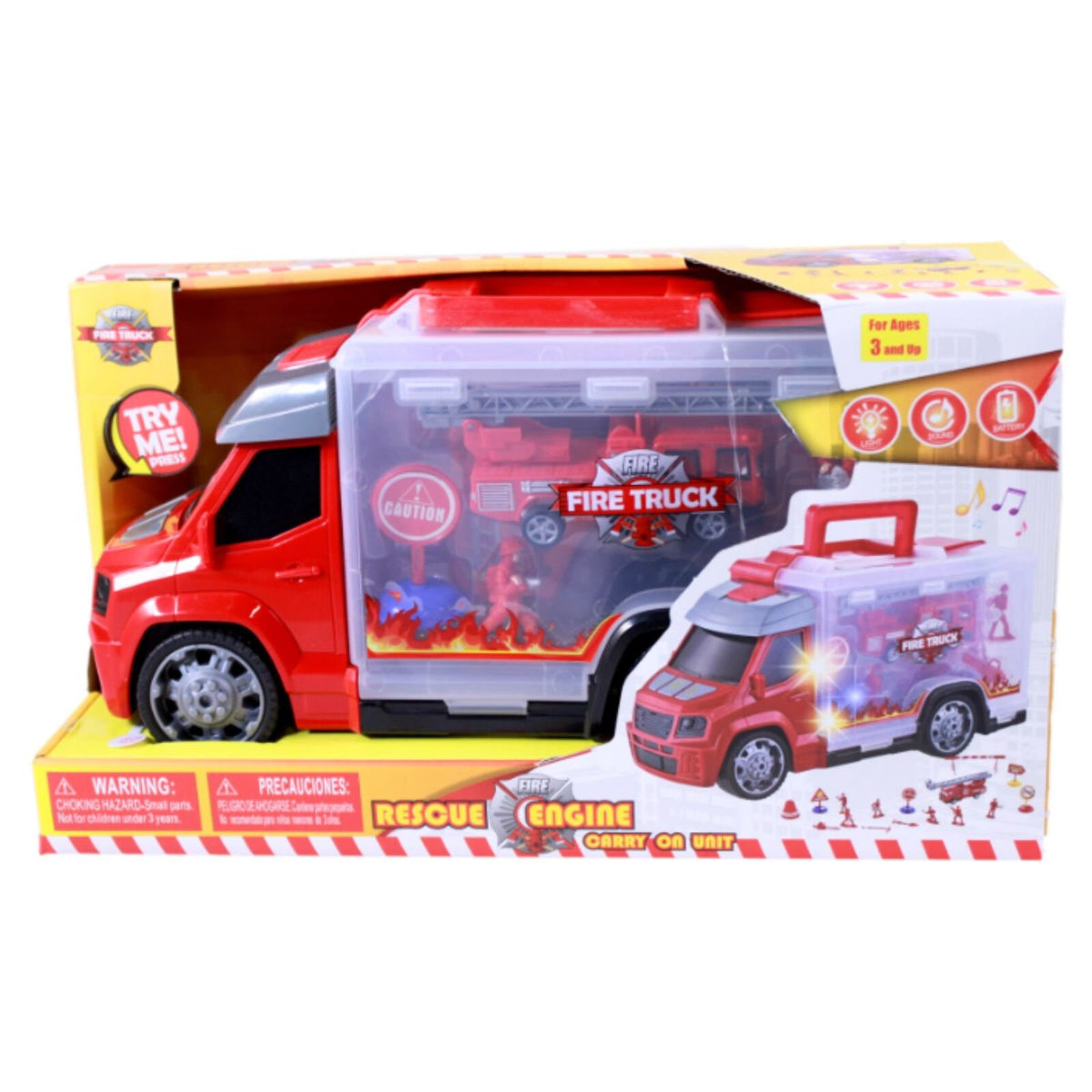 Kidplokio Assorted Truck Toys Action Figures Lights Sounds Playset (2 Themes), view 8