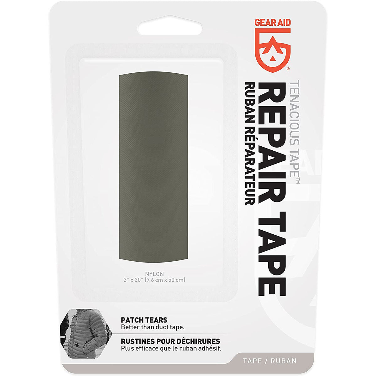 Gear Aid Tenacious Tape No-Sew Jacket Repair Tape for Fabric and Vinyl, 3" x 20", view 12