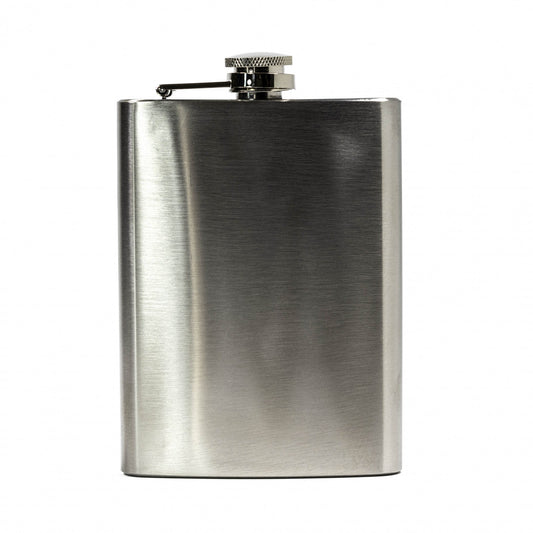 2 Pack Chrome Stainless Steel Premium Portable Hip Flask 8oz, view 2