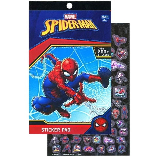 Marvel Spiderman sticker book with 4 sheets of puffy stickers, 200 pieces, boys ages 3 and up