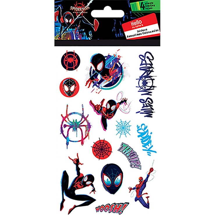 Marvel Spiderman 18pc Cinch Bag Drawstring Backpack Stickers Toys Gift Bundle, view 3