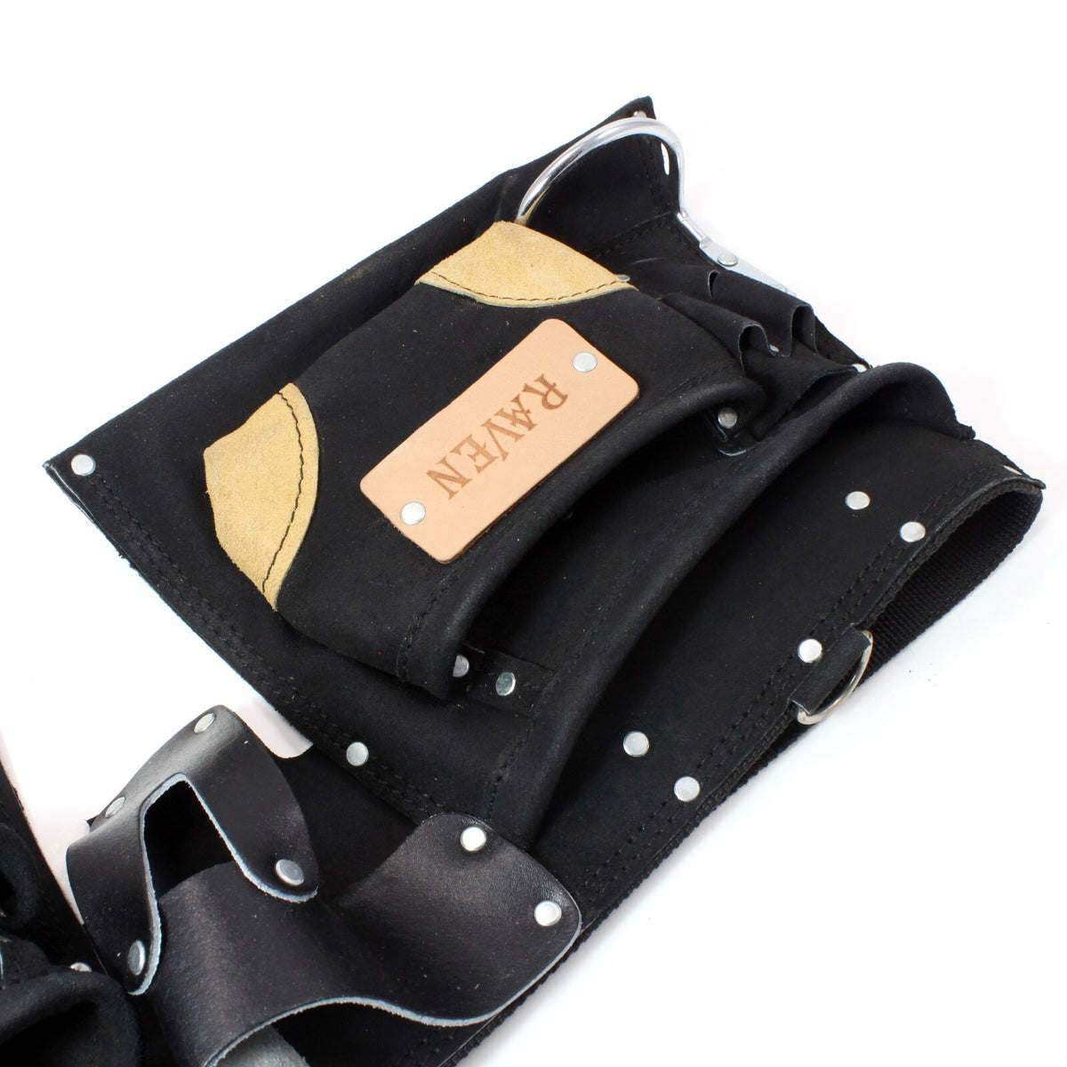 9 Pocket Carpenter Tool Belt Heavy Duty Suede Leather Fits Hammer And Nails, view 7