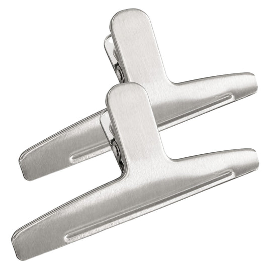 Beille 6 Inch Jumbo Stainless Steel Magnetic Bag Clip, Kitchen Clips (2 Pack)
