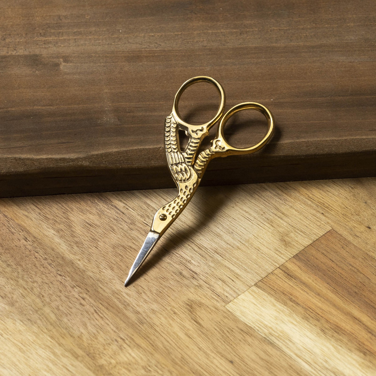 2 Pack 3.5" Tailoring Straight Sharp Tip Scissors Stainless Steel Stork - Gold, view 10