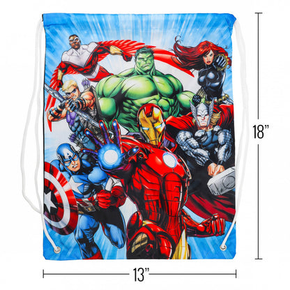 2 Pack 18 Inch Kids Licensed Cartoon Cinch Bag Travel Backpack Drawstring Tote, view 25