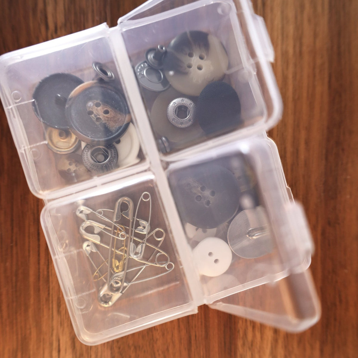 2 Pack ToolTreaux Clear 4 Compartment Plastic Pop Top Storage Organizer, view 5