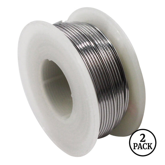 Two reels of Universal Tool solder with flux coating, labeled 1mm diameter, 100 grams each.
