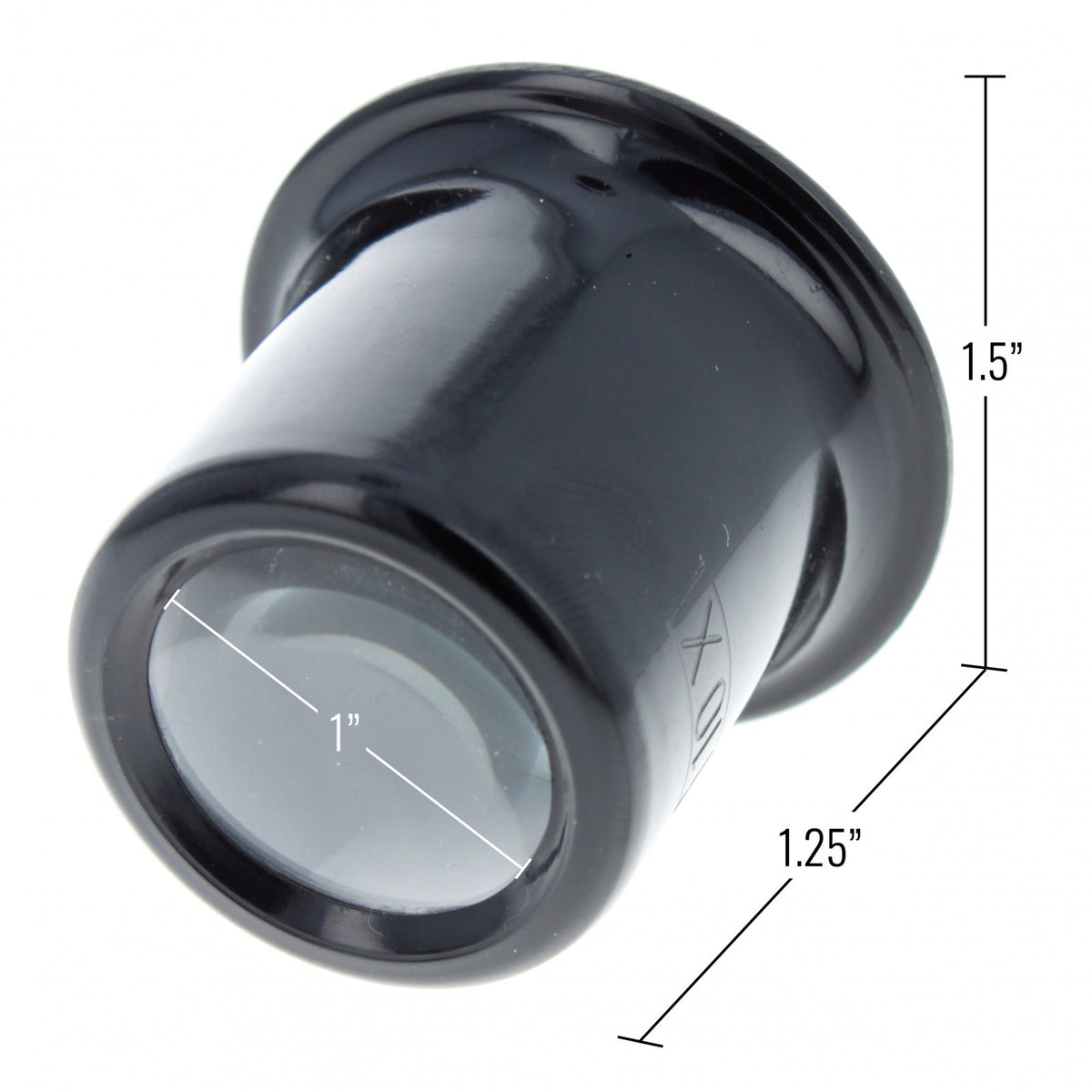 Universal Tool Plastic Jewelers Eye Loupe Set 2.5X 5X 7.5X 10X Magnifiers 4pc, view 9