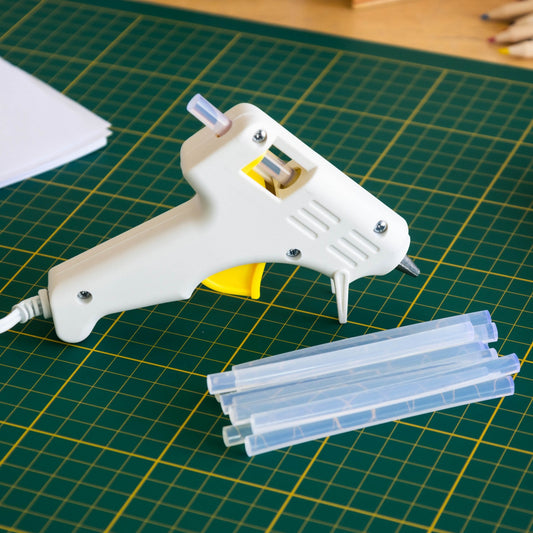 ToolTreaux 10 Watt Mini Glue Gun and Hot Glue Sticks Crafting Supplies Kit, 15pc, view 2