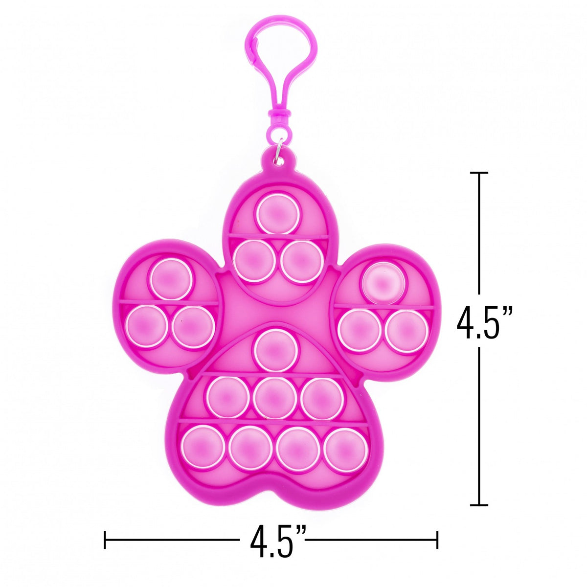 2 Pack Paw Patrol Push Pop It Fidget Toy Stress Relief Kids Keychain - Pink, view 6