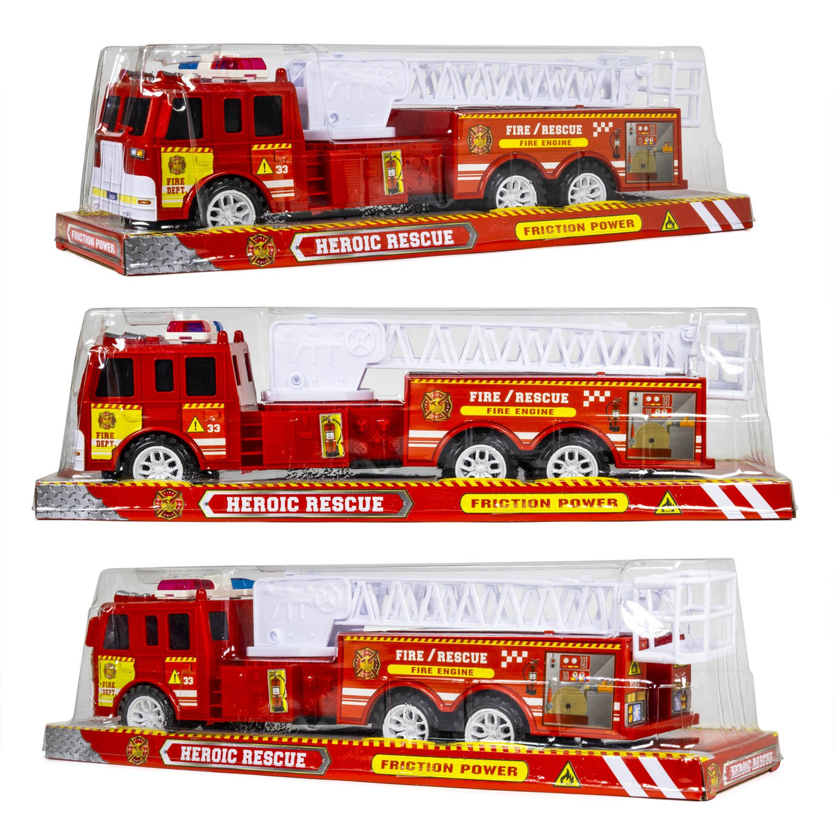 Kidplokio Fire Truck Firefighter Rescue Toy Pull Back Cars, Red, Boys Ages 3+, view 8