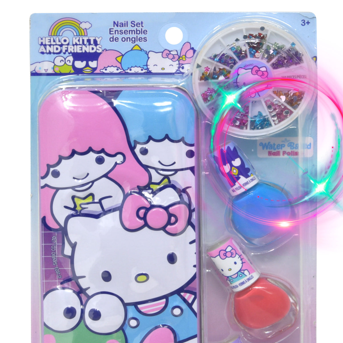 Hello Kitty & Friends 4pc Nail Polish Glitter Set Girls with Travel Tin Ages 3+, view 4