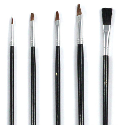 ToolTreaux Artist Paint Brushes Natural Hair Bristles Wooden Grip Assorted 15pc, view 2