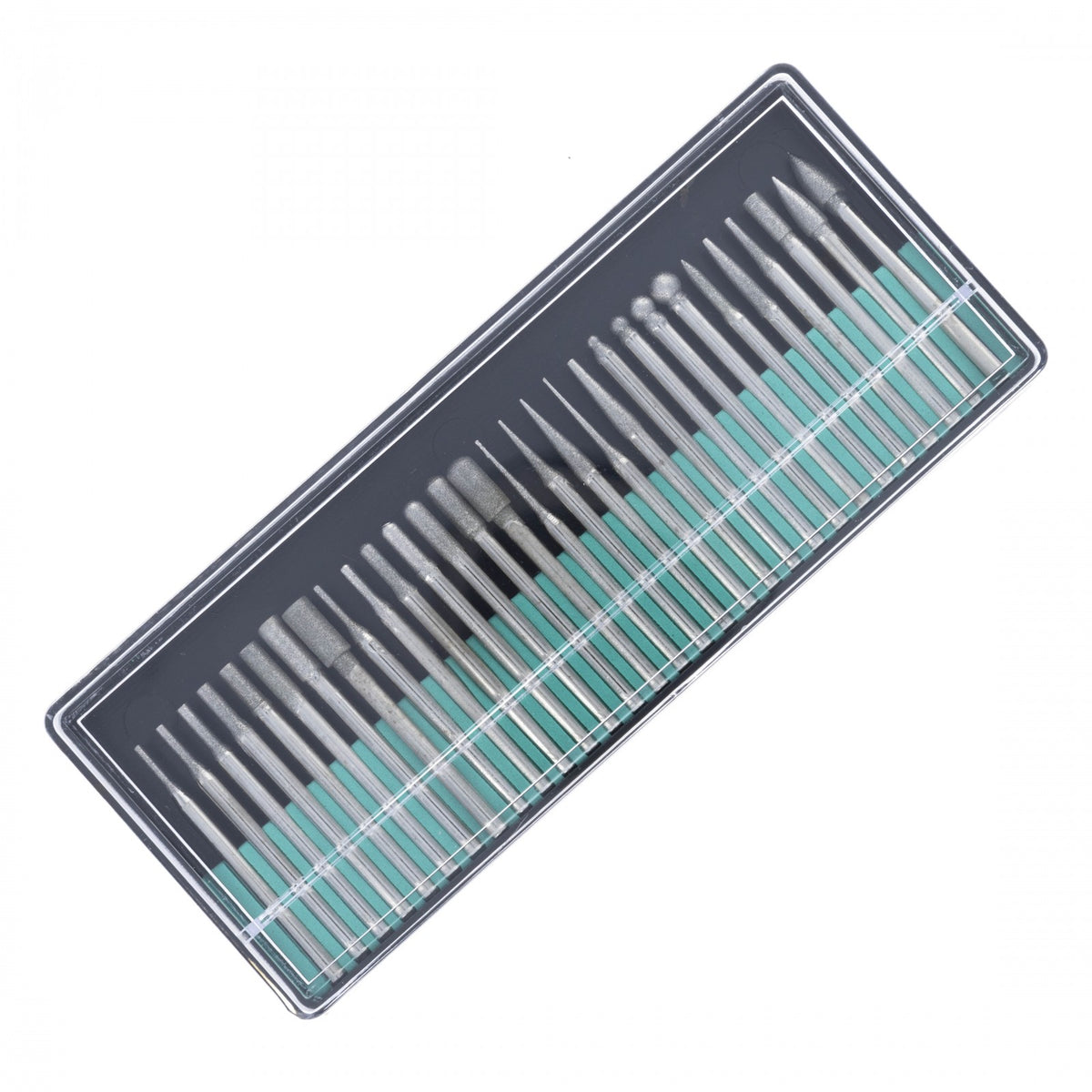 Universal Tool Assorted Diamond Burr Set 120 Grit .125 Inch Shank 30 Pieces, view 3