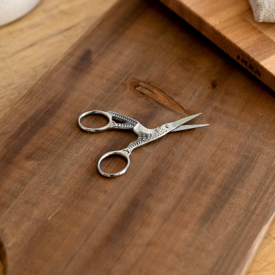 ToolTreaux Straight Blade Stainless Steel Stork Embroidery Scissors - 3.5 Inch, view 2