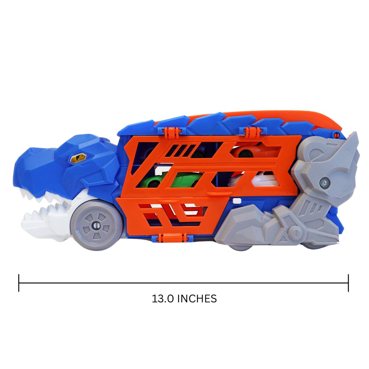 Kidplokio 3 in 1 Ultimate T Rex Diecast Cars Transporter Truck Toy (2 Colors), view 7