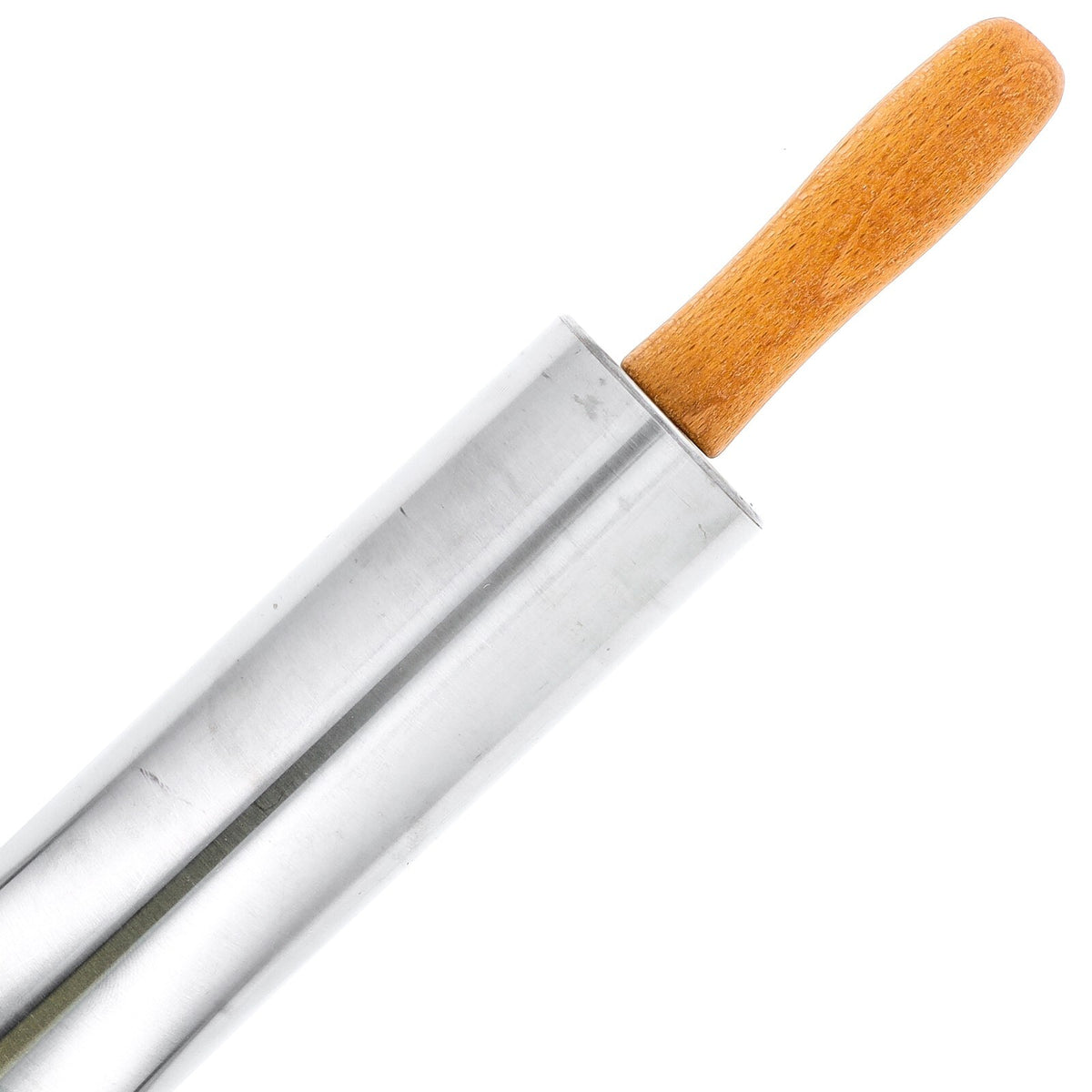 Beille Oak Wood Stainless Steel Barrel Classic Bakers Rolling Pin Baking 13" 17"