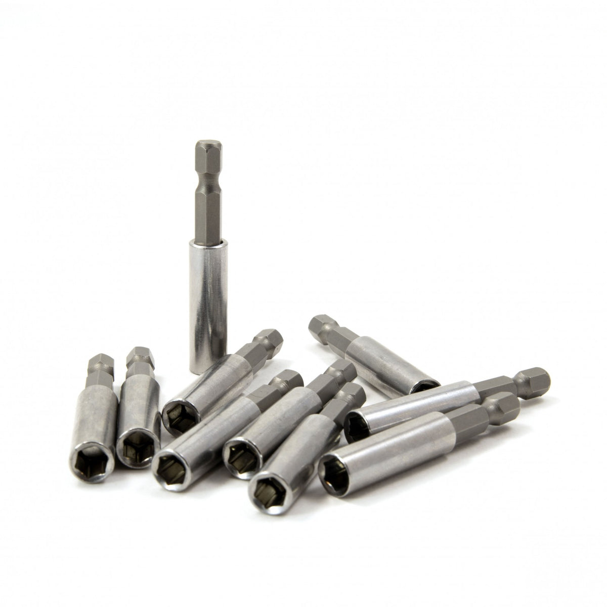 10 Pack of .25in Hex Shank Magnetic Bit Extension Holder for Power Tools, view 4
