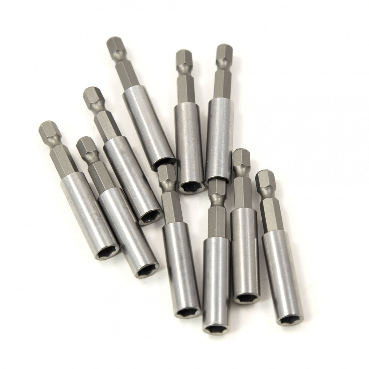 10 Pack of .25in Hex Shank Magnetic Bit Extension Holder for Power Tools, view 3