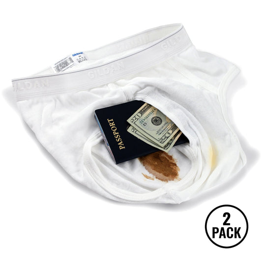 Two hidden content diversion safes shaped like briefs, slightly unusual style, set of two