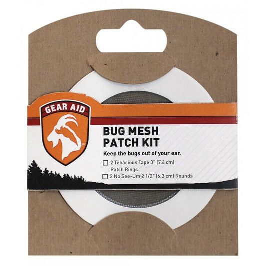 Bug mesh patch repair kit for tents and outdoor gear in neutral packaging