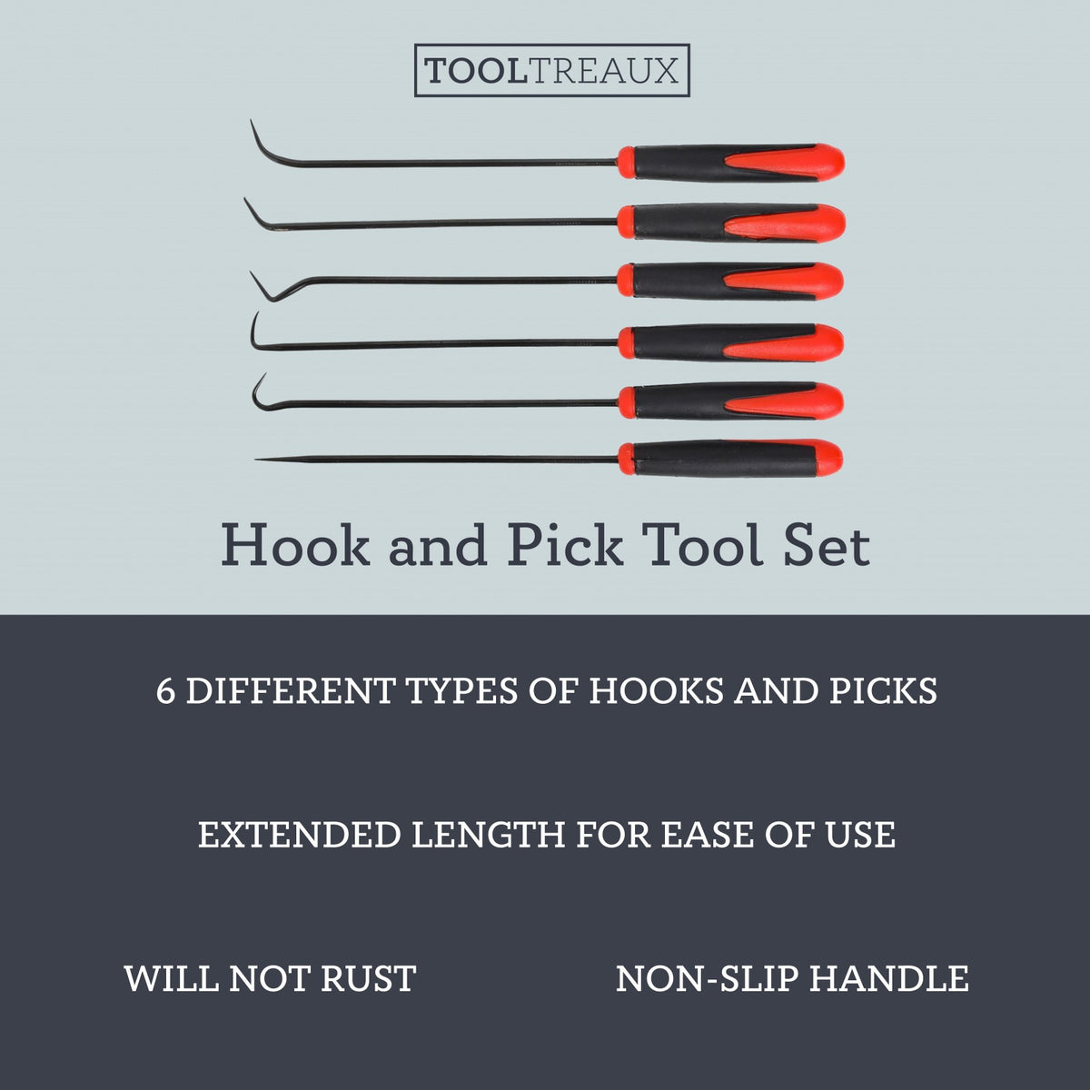 2 Pack 6PC Complete Hook and Pick Precision Automotive Tool Set Puller Removers, view 4