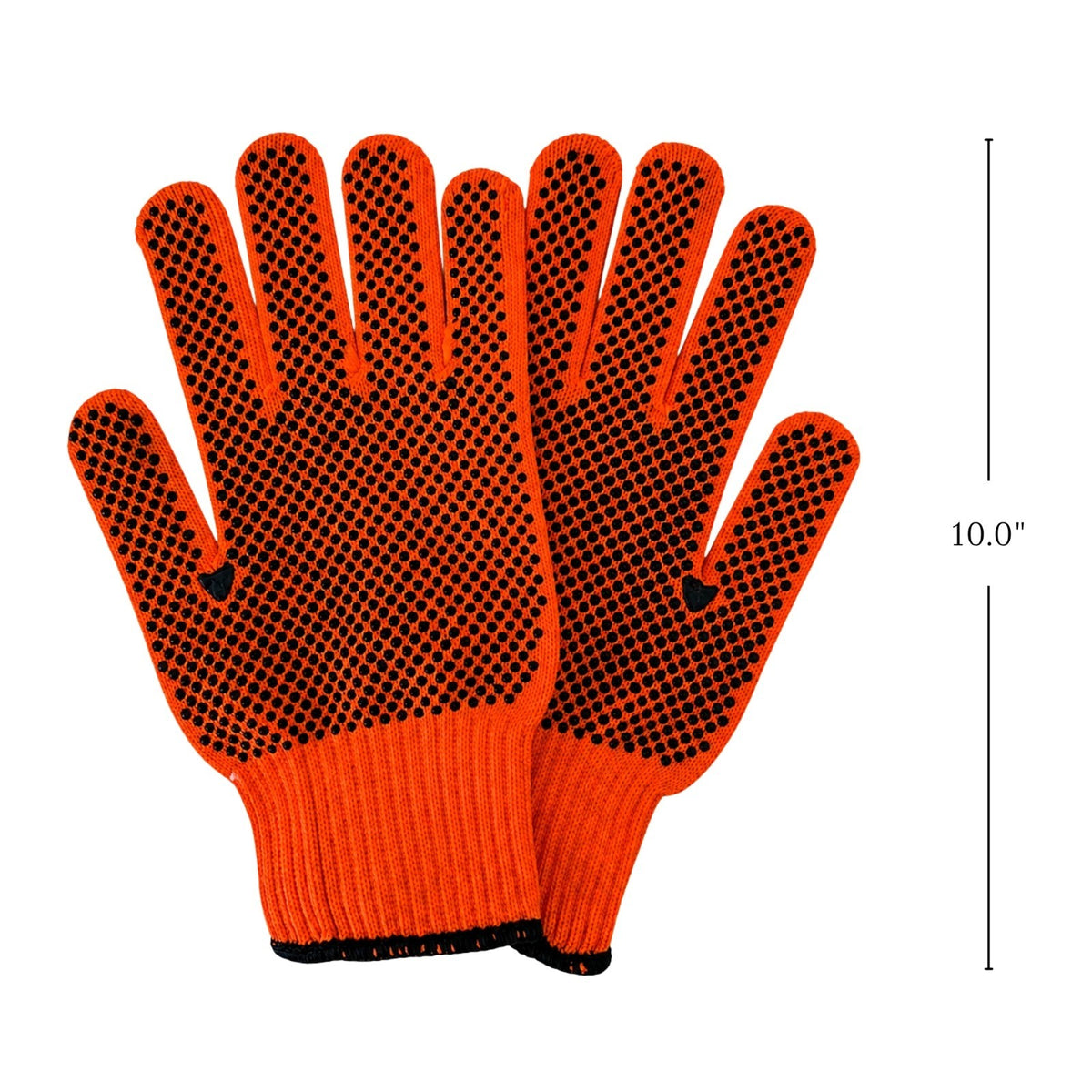 2 Pack 1 Pair Universal Garden Gloves Unisex One Size, Hi-Vis Dot Knit Grip, view 4