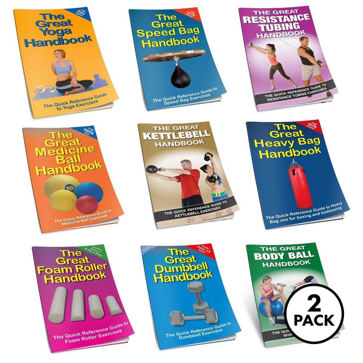 2 Pack Productive Fitness Exercise Equipment Training Reference Guide Handbooks, view 14