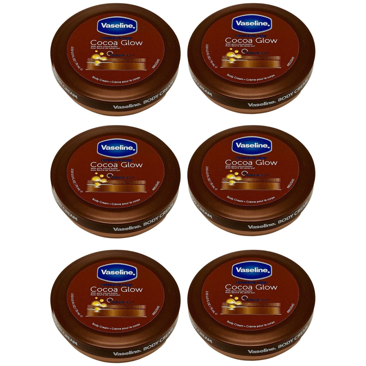 Vaseline 2.53oz Cocoa Glow Body Cream Moisturizizing Lotion (Many Pack Sizes), view 7