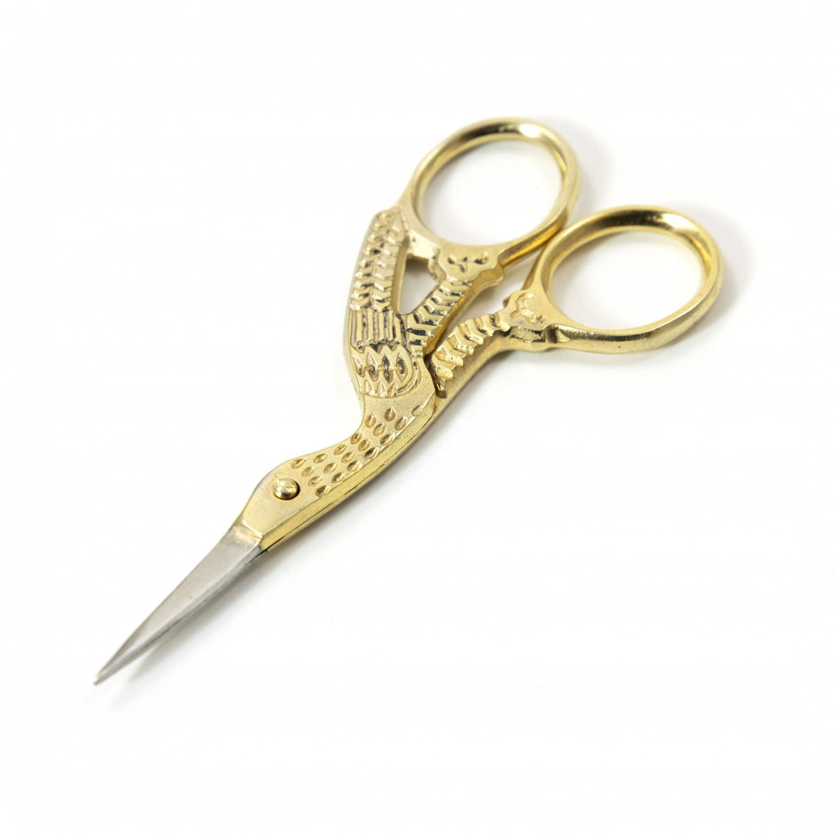 3.5 inch gold stainless steel stork scissors with straight, sharp tips