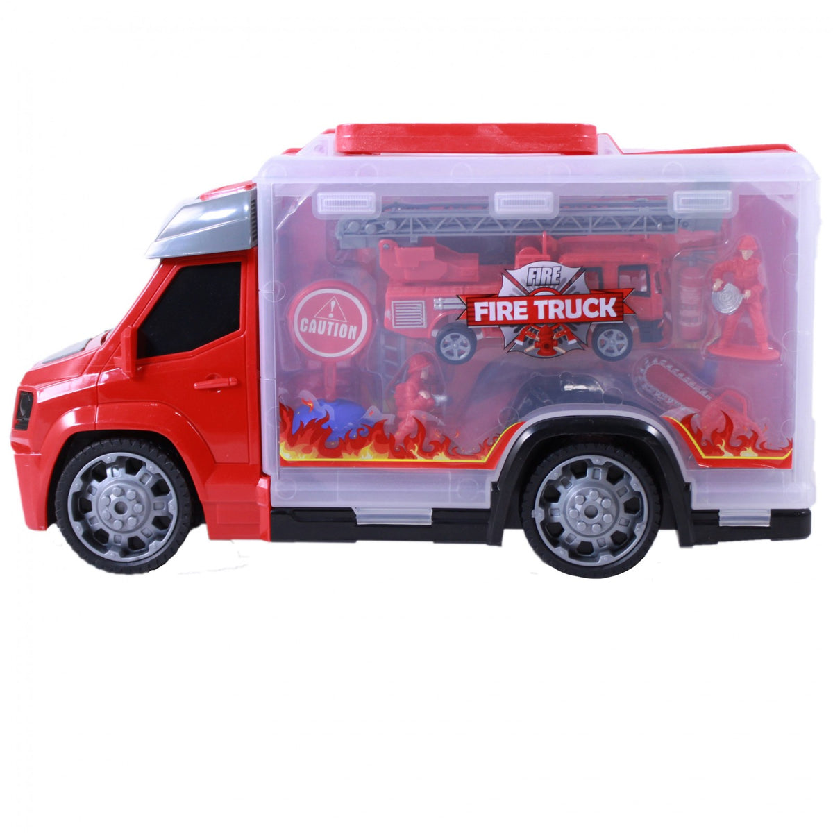 TychoTyke Construction and Rescue Tools Truck with Light and Sound Red, view 4