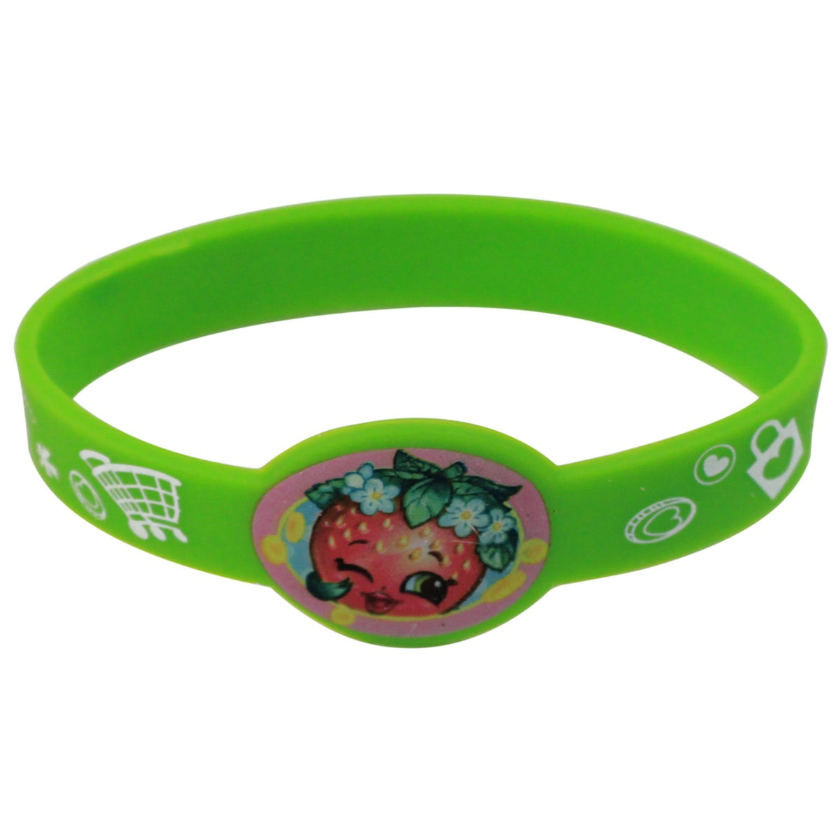 4pc Shopkins Stretchy Silicone Bracelets Gift Set D'Lish Donut Apple Blossom, view 3
