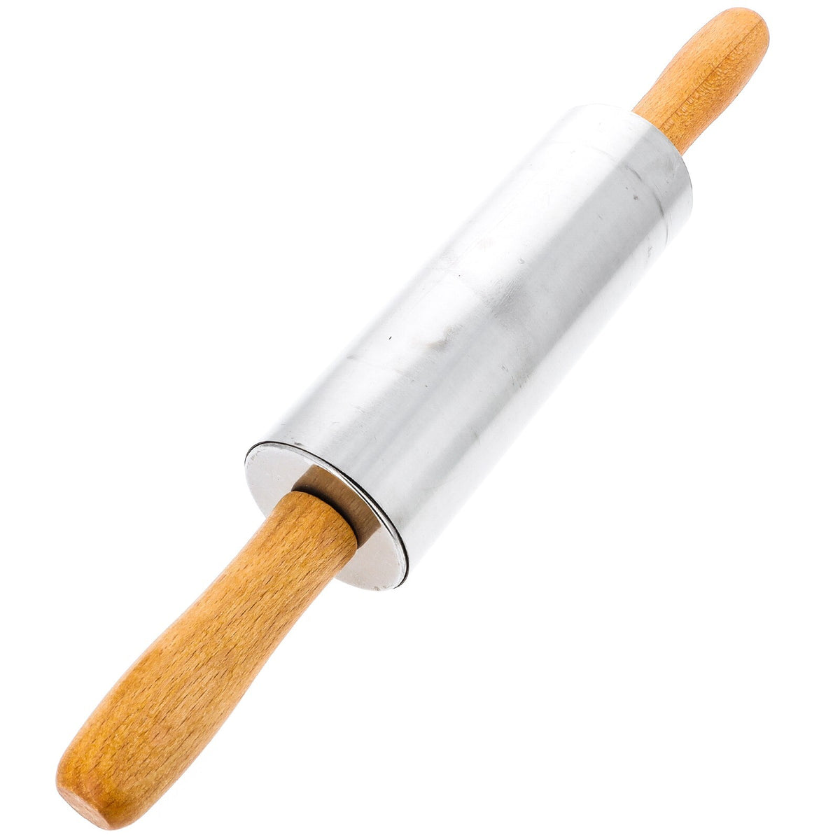 Beille Oak Wood Stainless Steel Barrel Classic Bakers Rolling Pin Baking 13" 17"