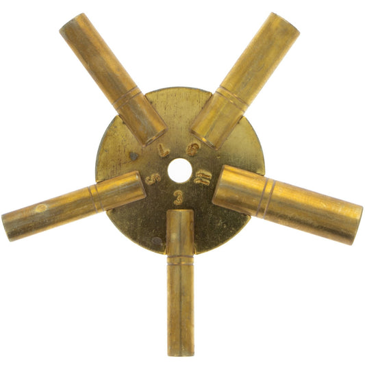Universal Antique Grandfather Brass Clock Key 2 Pack Even & Odd, view 2