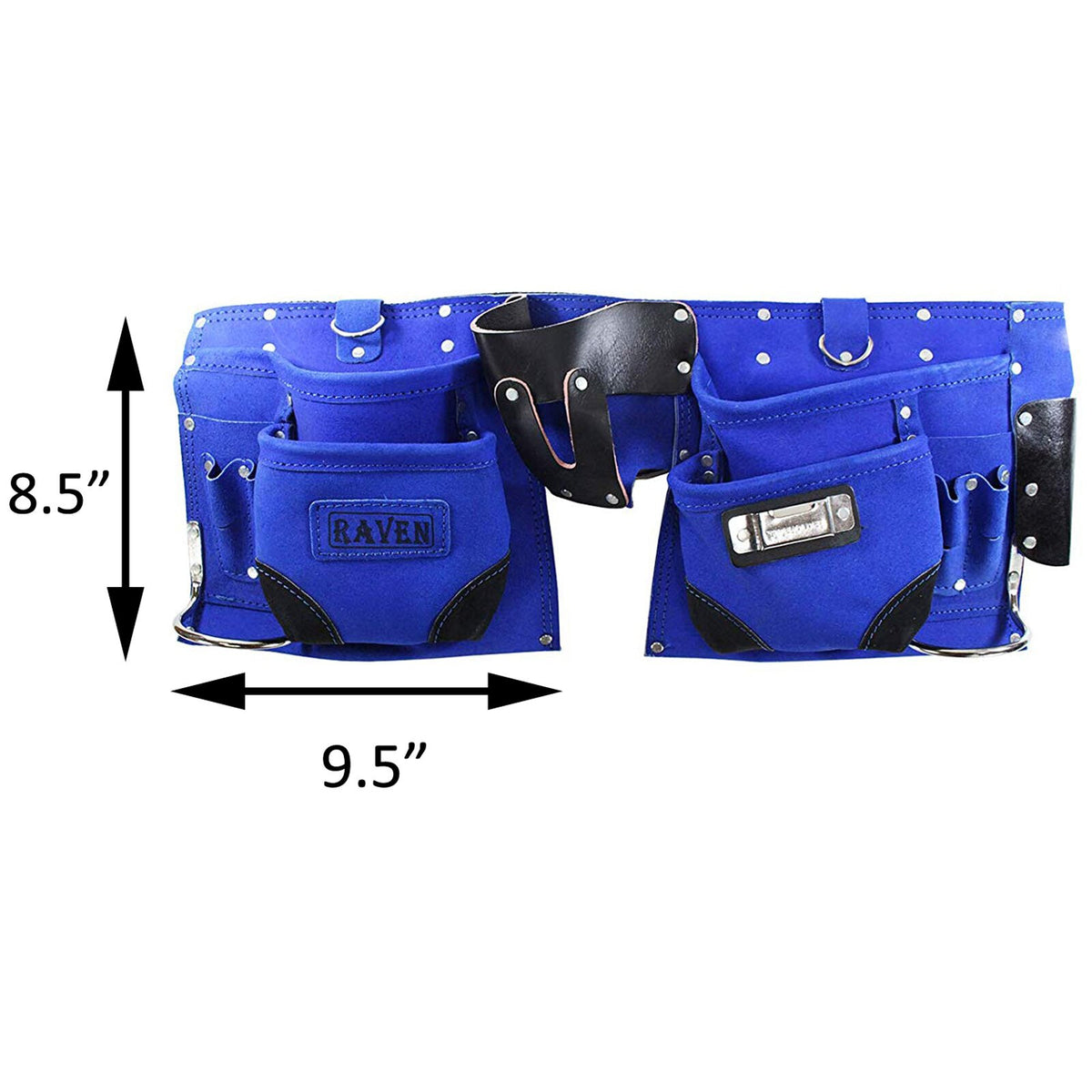 9 Pocket Carpenter Tool Belt Heavy Duty Suede Leather Fits Hammer And Nails, view 11