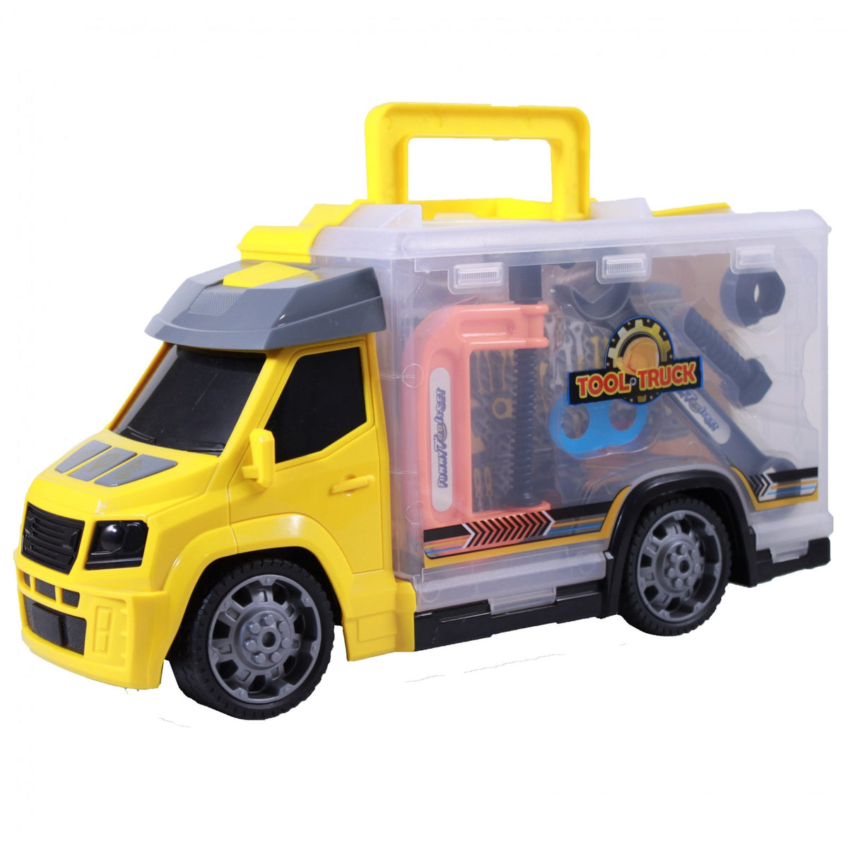 TychoTyke Construction and Rescue Tools Truck with Light and Sound Yellow, view 3