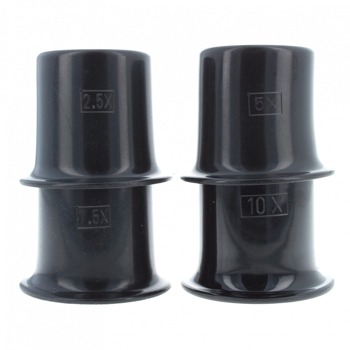 Universal Tool Plastic Jewelers Eye Loupe Set 2.5X 5X 7.5X 10X Magnifiers 4pc, view 5