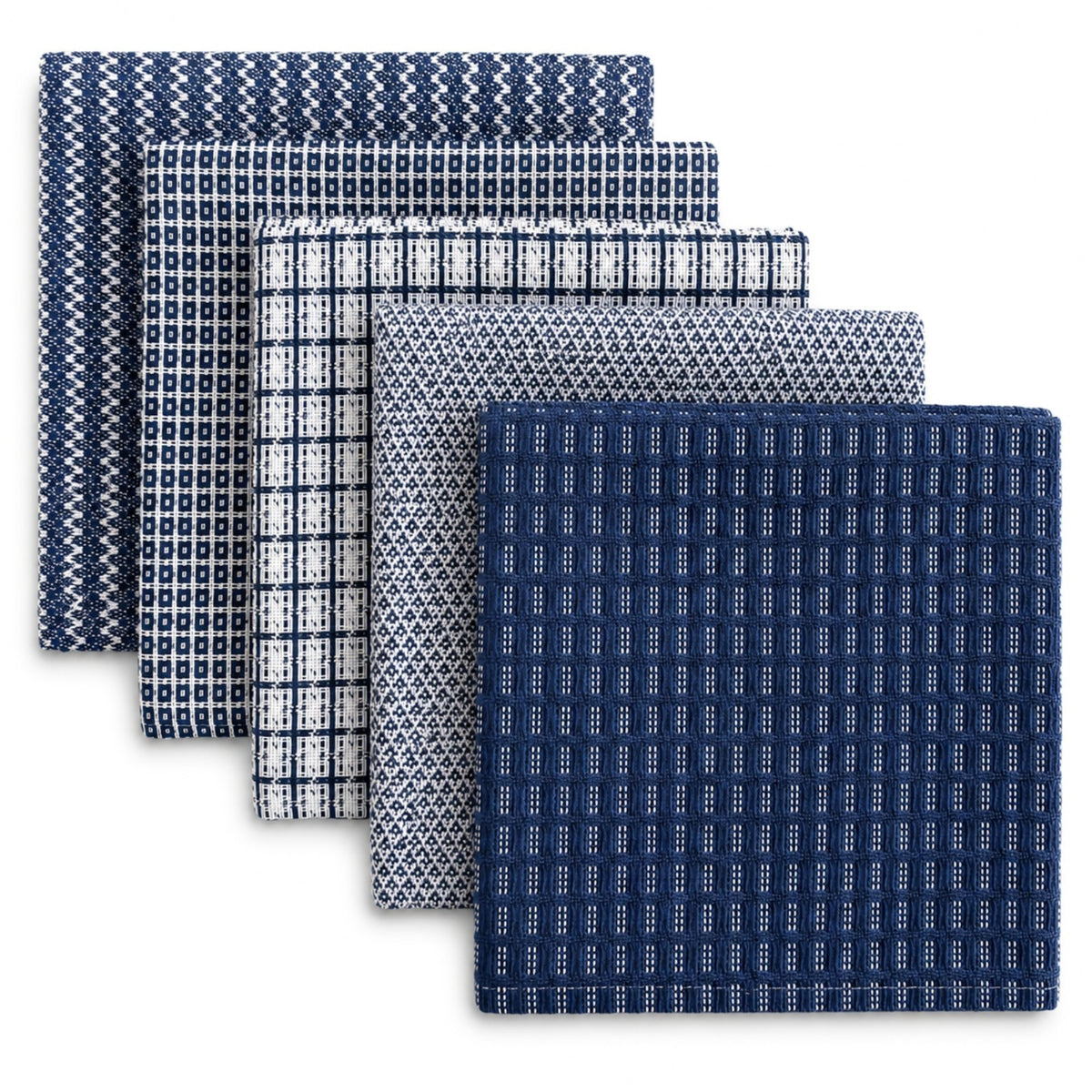 Beille 100% Cotton Kitchen Dish Cloths, Machine Washable Reusable Towels, 10pk