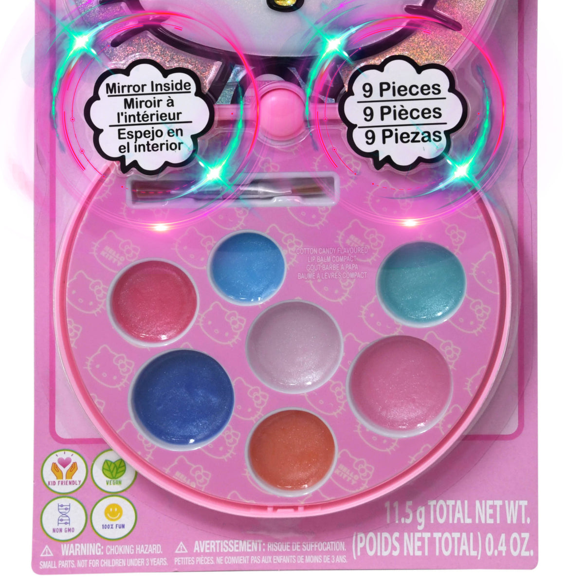 2 Pack Hello Kitty Lip Gloss Compact Girls Make Up Gift Set Ages 3 and Up, view 5