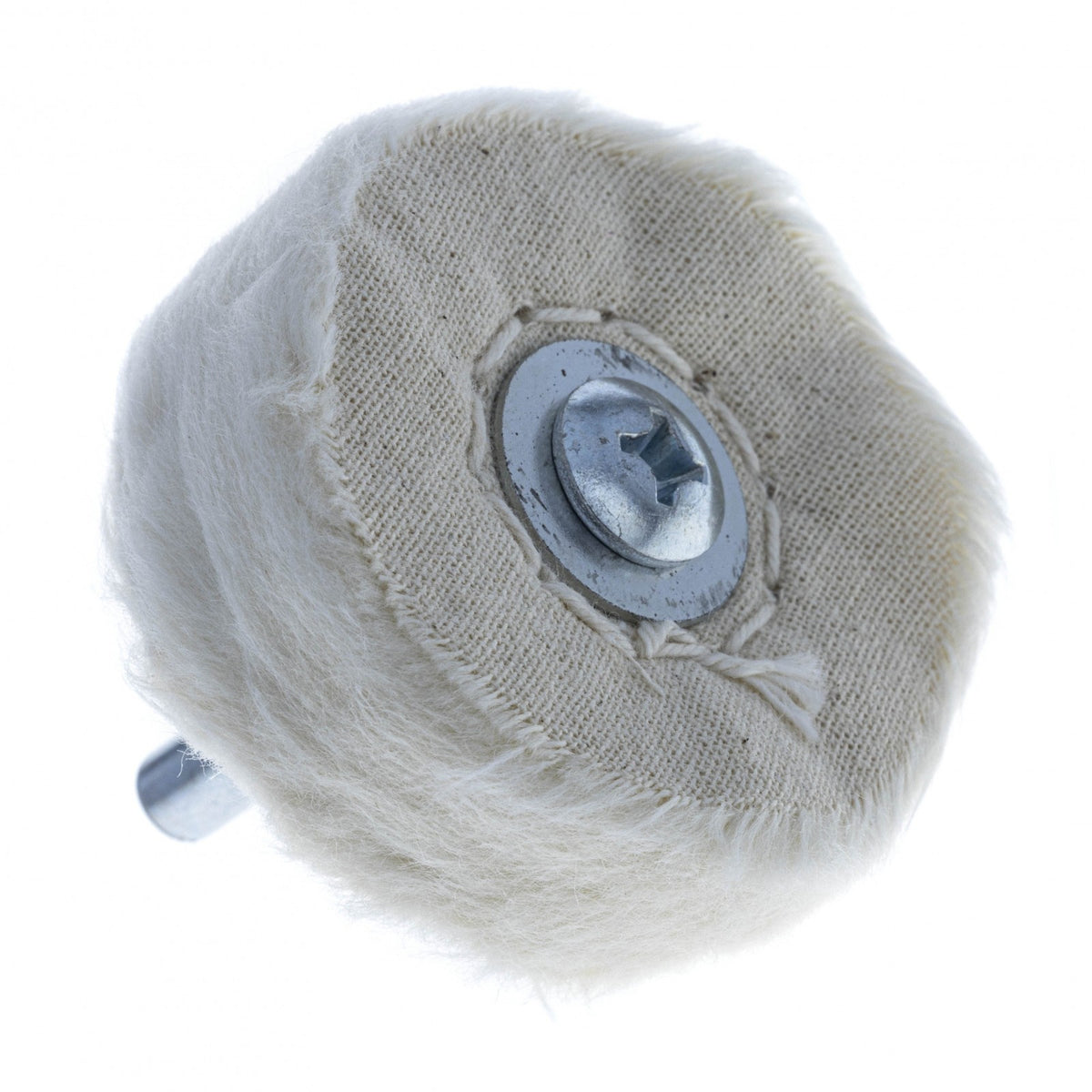 2 inch diameter soft muslin buff wheel with cloth layers and center hole
