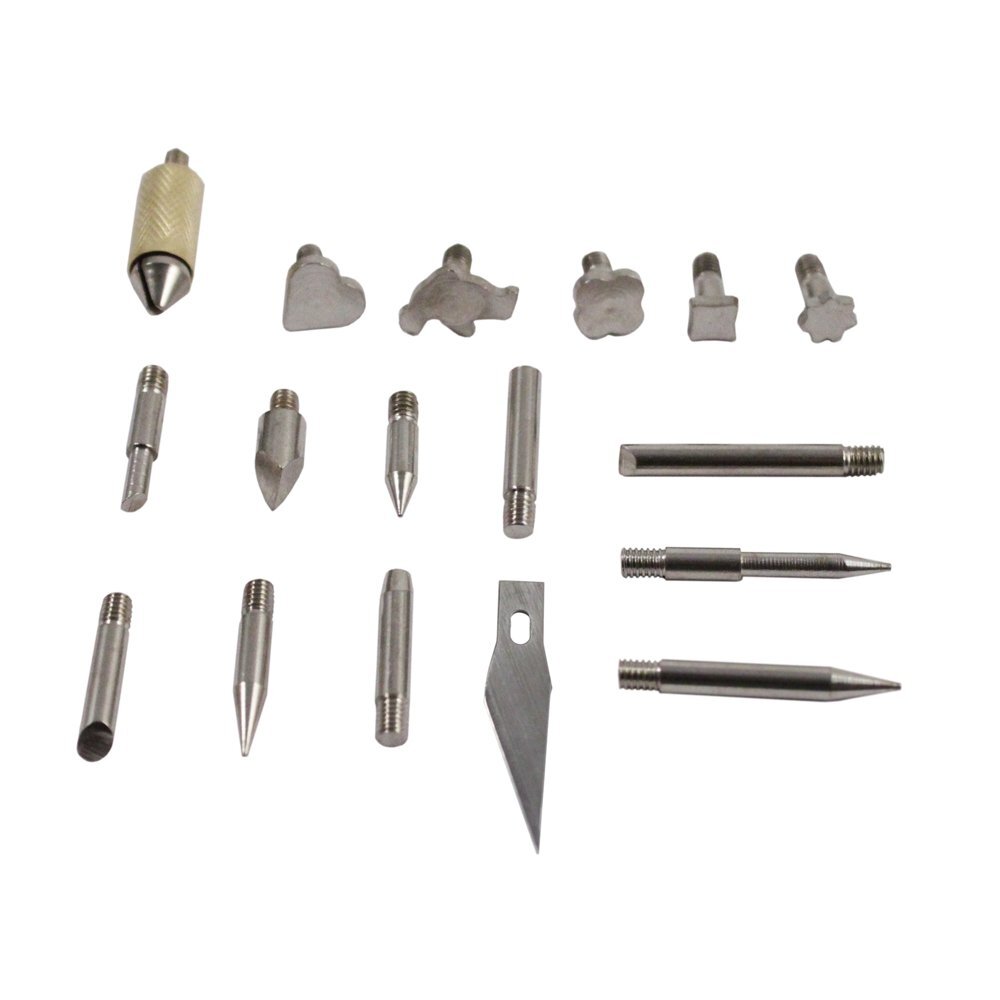 35pc Wood Burning Pen Set Kit Wood Burning Soldering Chiseled Tips and Tweezers, view 3