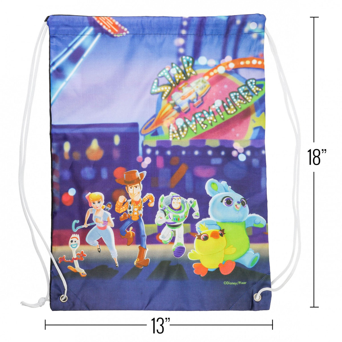 2 Pack 18 Inch Kids Licensed Cartoon Cinch Bag Travel Backpack Drawstring Tote, view 31